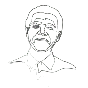 Illustration of Nelson Mandela: an example for an Enneagram Type 1 personality