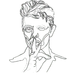 Illustration of David Bowie: an example for an Enneagram Type 4 personality