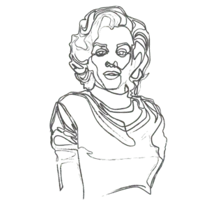 Illustration of Marylin Monroe: an example for an Enneagram Type 4 personality