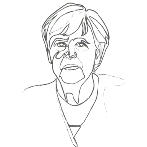 Illustration of Angela Merkel: an example for an Enneagram Type 5 personality