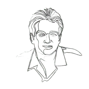 Illustration of Robin Williams: an example for an Enneagram Type 7 personality