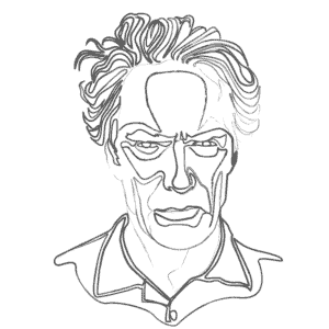 Illustration of Clint Eastwood: an example for an Enneagram Type 8 personality