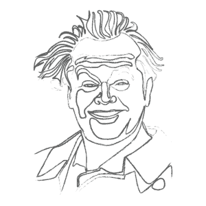Illustration of Jack Nicholson: an example for an Enneagram Type 8 personality