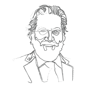 Illustration of Jeff Bridges: an example for an Enneagram Type 9 personality